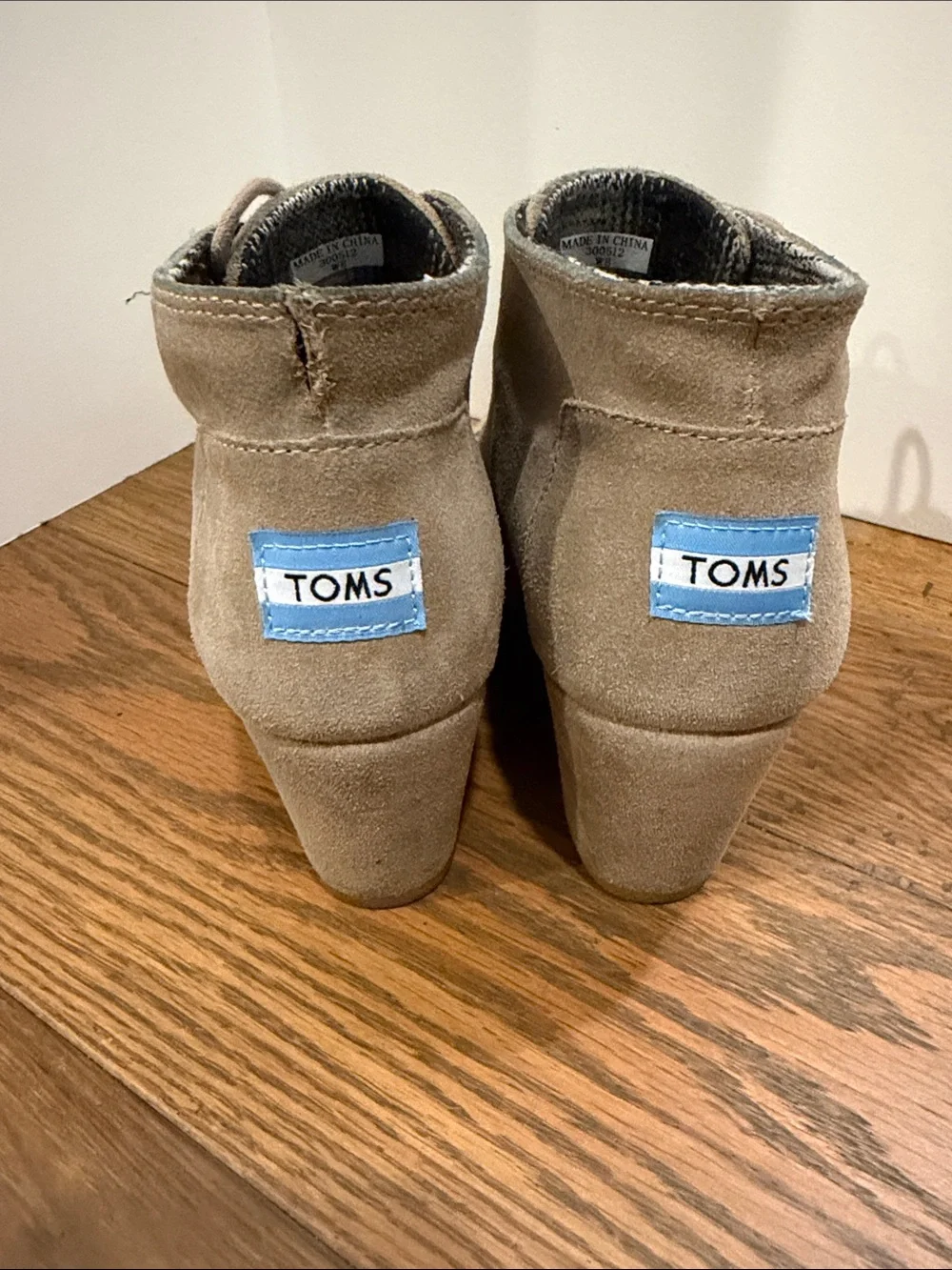 TOMS Wedge Bootie in Taupe